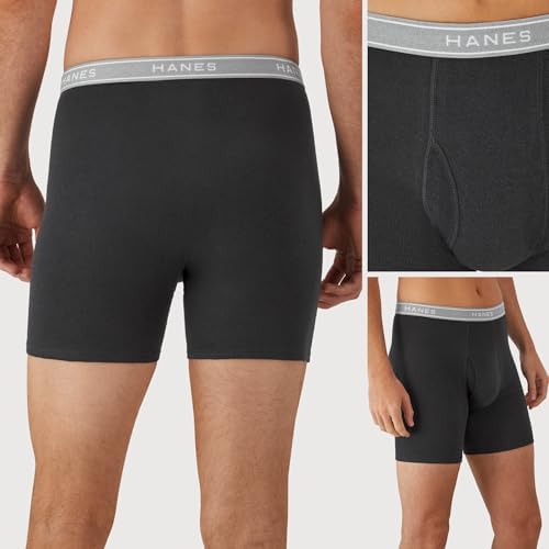 Hanes mens Underwear Boxer Briefs Pack  Cool & Breathable Cotton Moisture wicking Underwear for Men  No Ride Up