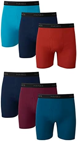 Hanes mens Underwear Boxer Briefs Pack  Cool & Breathable Cotton Moisture wicking Underwear for Men  No Ride Up
