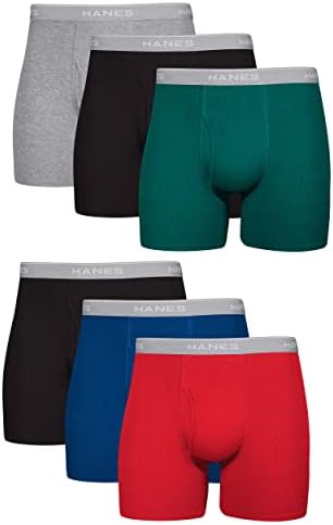 Hanes mens Underwear Boxer Briefs Pack  Cool & Breathable Cotton Moisture wicking Underwear for Men  No Ride Up