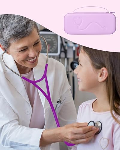 Hard Stethoscope Case for 3M Littmann Classic III  Lightweight II S E  MDF Acoustica Stethoscope  Stethoscopes Carrying Case with Mesh Bag for Nurse Accessories Gauze Penlights Cotton Swabs