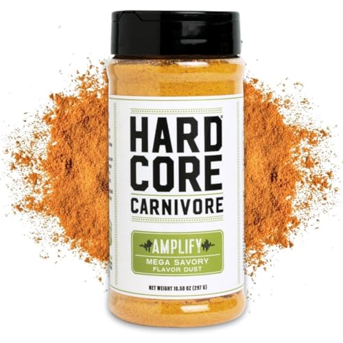 Hardcore Carnivore Black  Activated Charcoal Meat Seasoning Rub  13 oz Shaker  Texas Made  Blend for Steak  Brisket  Burgers  BBQ  Grilling and Smoking