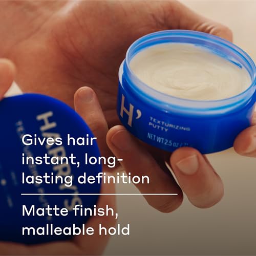 Harrys Texturizing Hair Putty  Mens Hair Styling Products  2 5 Fl Oz  3 Pack