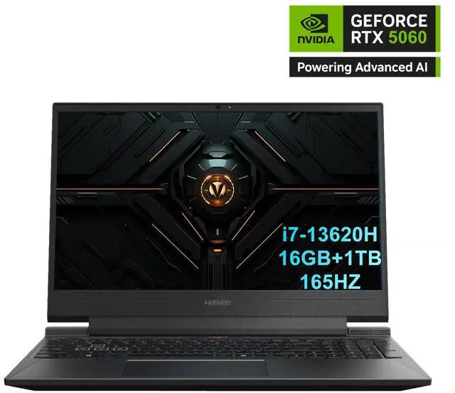 Hasee S8  15 6    i7 13620H  RTX5060   Gaming Laptop  i7 13620H 4 9GHz  16G DDR5 RAM  1TB NVMe PCIe4 0 SSD  RTX5060 8G GDDR7  15 6   165Hz  IPS Display  Backlit KB  WF6 BT5 4  Win11  Desert Black
