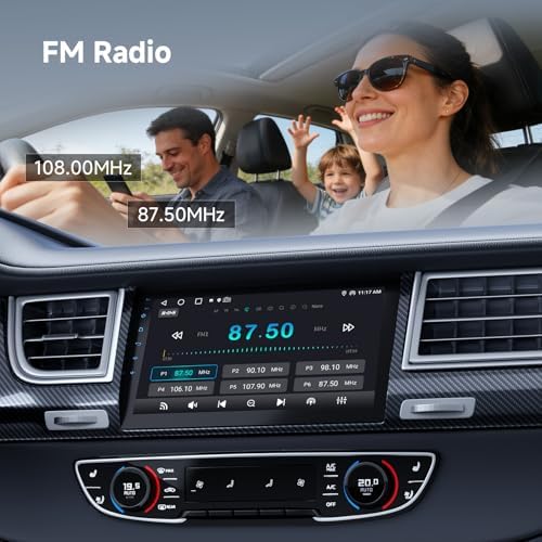Haudio - Estéreo de coche Android de 9 pulgadas con doble DIN (RAM4GB+ROM64GB) para Apple Carplay y Android Auto, radio de coche con cámara trasera, pantalla táctil HD, soporte para asistente de voz