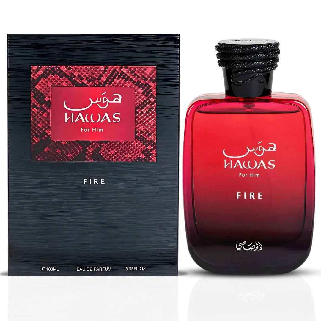 Hawas Fire For Him Eau De Parfum Spray 100ML  3 4 OZ  By Rasasi   Ignite Your In