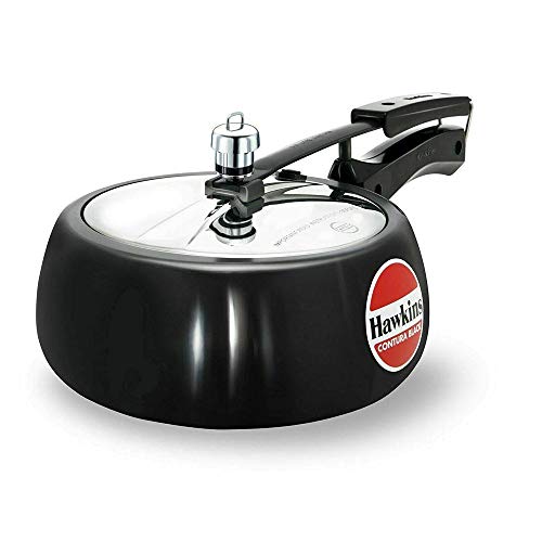Hawkins 3 5 Litre Contura Black Pressure Cooker  Hard Anodised Inner Lid Cooker  Handi Cooker  Black  CB35 
