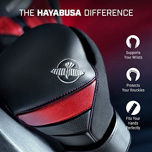 Hayabusa T3 Boxing Gloves for Men and Women Wrist and Knuckle Protection  Dual X Hook and Loop Closure  Splinted Wrist Support  5 Layer Foam Knuckle Padding