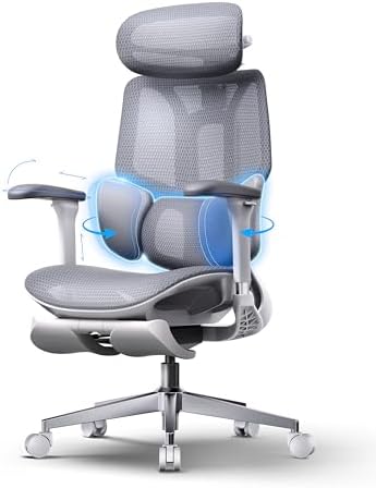 Hbada E3 Air 2026 Ergonomic Office Chair  3 Zone Lumbar Support  Comfy Home Office Chair with Auto Recline  4D Headrest & Armrests  140  Tilt for Work & Relax  Black