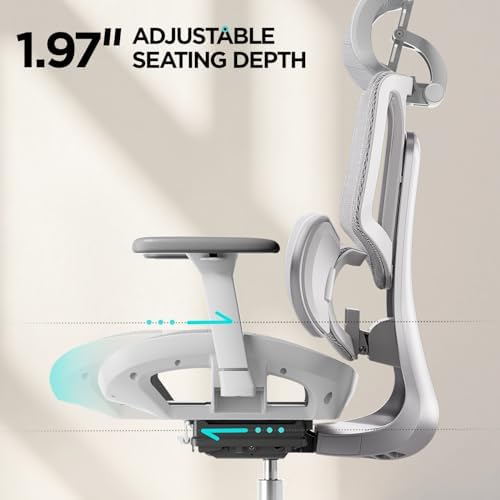 Hbada E3 Air Ergonomic Office Chair  Big and Tall Office Chair   with 3 Zone Dynamic Lumbar Support  3D Adjustable Headrest  3D Adjustable Armrests  Swivel  Black No Footrest 