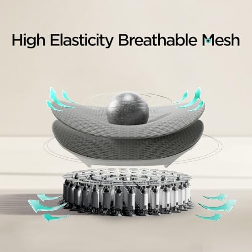 Hbada E3 Air Ergonomic Office Chair  Big and Tall Office Chair   with 3 Zone Dynamic Lumbar Support  3D Adjustable Headrest  3D Adjustable Armrests  Swivel  Grey No Footrest