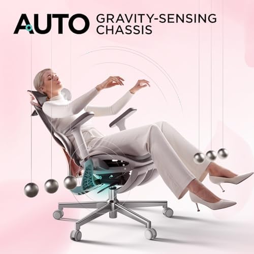 Hbada E3 Pro Ergonomic Office Chair  Big and Tall Office Chair   with 3 Zone Dynamic Lumbar Support  4D Adjustable Headrest  6D Adjustable Armrests  Swivel  Grey