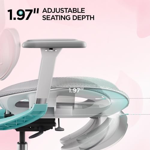 Hbada E3 Pro Ergonomic Office Chair  Big and Tall Office Chair   with 3 Zone Dynamic Lumbar Support  4D Adjustable Headrest  6D Adjustable Armrests  Swivel  Grey