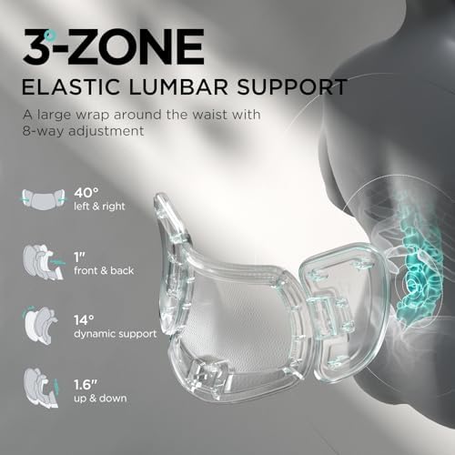 Hbada E3 Pro Ergonomic Office Chair  Big and Tall Office Chair   with 3 Zone Dynamic Lumbar Support  4D Adjustable Headrest  6D Adjustable Armrests  Swivel  Grey