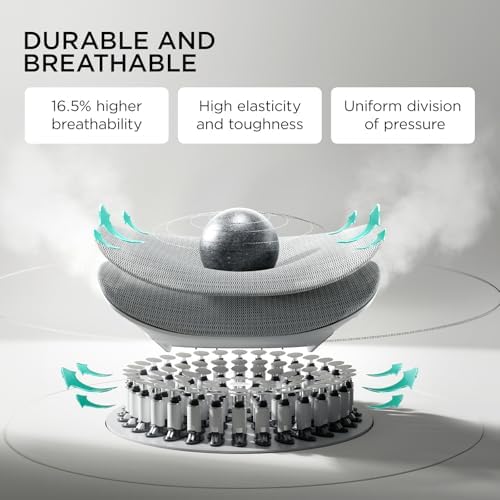 Hbada E3 Pro Ergonomic Office Chair  Big and Tall Office Chair   with 3 Zone Dynamic Lumbar Support  4D Adjustable Headrest  6D Adjustable Armrests  Swivel  Grey