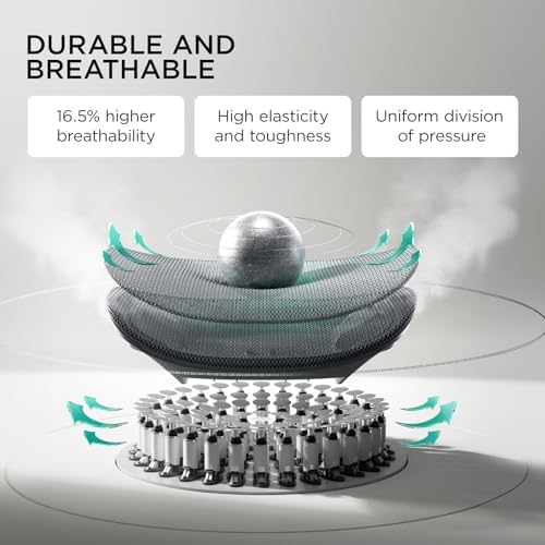 Hbada E3 Pro Ergonomic Office Chair  Big and Tall Office Chair   with 3 Zone Dynamic Lumbar Support  4D Adjustable Headrest  6D Adjustable Armrests  Swivel  Grey