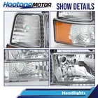 Headlights Corner Signal Bumper Lamps Fit For 92 96 Ford F150 F250 F350 Bronco
