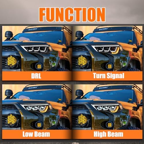 Headlights for Toyota 4Runner 2014 2023 Headlight Assembly Compatible with 4Runner TRD/SR5/Sport/Off Road/Limited/Nightshade/Passenger & Driver Side Head Lamp  1 Pair