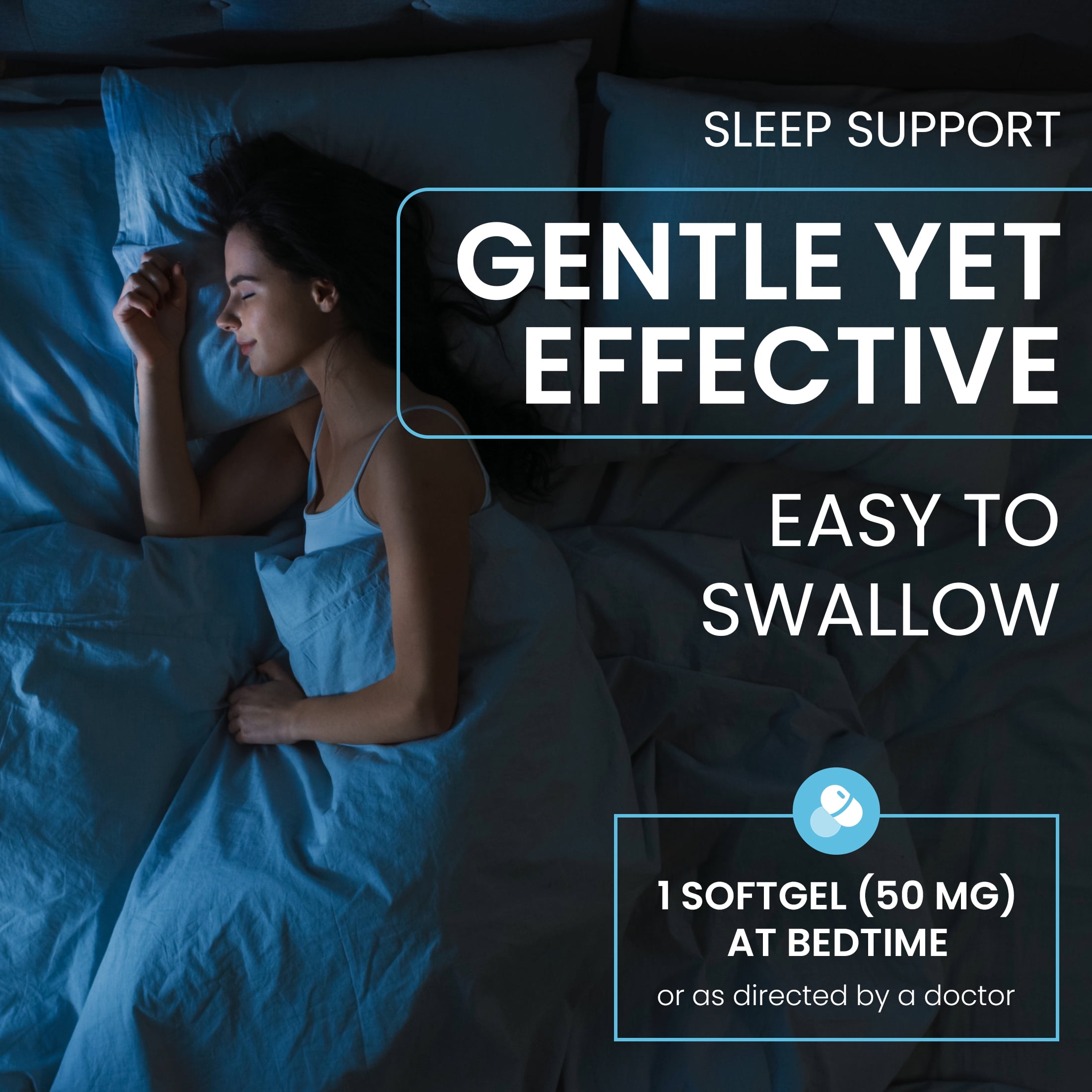 HealthA2Z Sleep Aid  Diphenhydramine Softgels  50mg  Supports Deeper  Restful Sleeping  Non Habit Forming