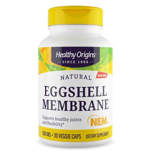 Healthy Origins Eggshell Membrane 500 mg  NEM  Non GMO  Gluten Free  Joint Support   60 Veggie Caps
