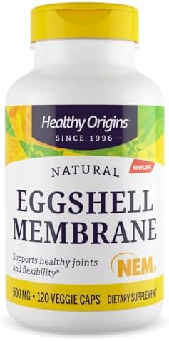 Healthy Origins Eggshell Membrane 500 mg  NEM  Non GMO  Gluten Free  Joint Support   30 Veggie Caps