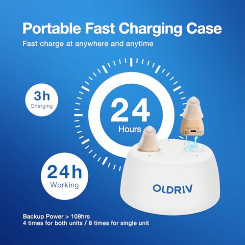 Hearing Aids for Seniors  Completely in Canal  CIC  Hearing Aids for Adults Rechargeable OTC Digital Hearing Aids with Noise Cancelling  Beige 1 Pairs
