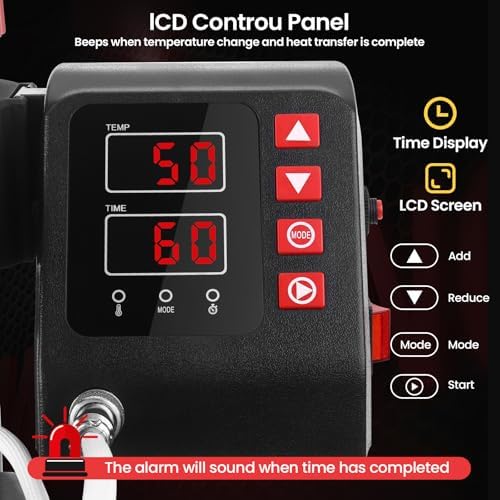 Heat Press Machine 12 x 15 Inch 8 in 1 Heat Press Sublimation Machine 360 Rotation Away Shirt Printing Machine Heating Multifunction Heat Press Transfer Machine for DIY T Shirts Cap Mugs