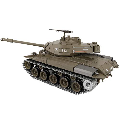HengLong Modified Edition 1/16 2 4ghz Remote Control US M41A3 Walker Bulldog Tank Model 360 Degree Rotating Turret  Steel Gear Gearbox  3800mah Battery  Metal Tracks &Sprocket Wheel