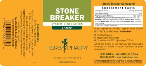 Herb Pharm Stone Breaker  Chanca Piedra  Compound for Urinary System Support   4 Ounce