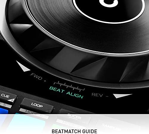 Hercules DJControl Inpulse 500 DJ Controller   Beginner DJ Set  2 Deck USB DJ Mixer with Built In Audio Interface  RGB Pads  Touch Sensitive Jog Wheels
