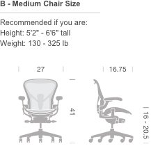 Herman Miller Aeron Chair  B  Graphite