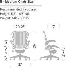 Herman Miller Aeron Executive Office Chair Stainless Steel  Size B Fully Adjustable Arms lumbar Support Open Box
