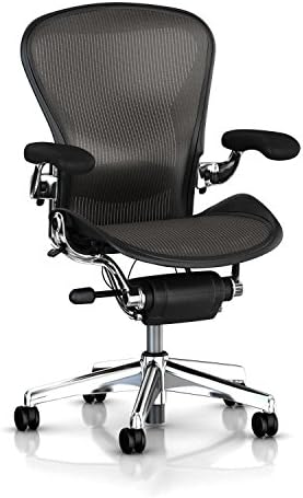 Herman Miller Aeron Executive Office Chair Stainless Steel  Size B Fully Adjustable Arms lumbar Support Open Box
