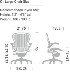 Herman Miller Aeron Executive Office Chair Stainless Steel  Size B Fully Adjustable Arms lumbar Support Open Box