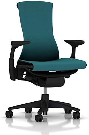 Herman Miller Embody Ergonomic Office Chair   Fully Adjustable Arms and Carpet Casters   Black Rhythm