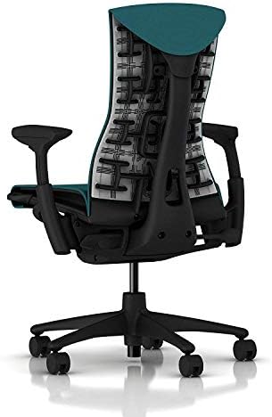 Herman Miller Embody Ergonomic Office Chair   Fully Adjustable Arms and Carpet Casters   Black Rhythm