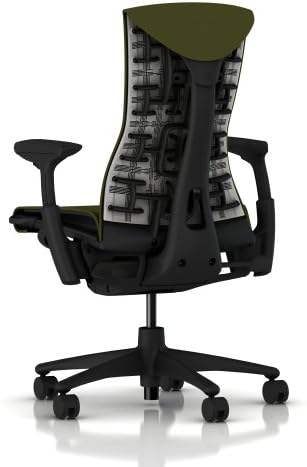 Herman Miller Embody Ergonomic Office Chair   Fully Adjustable Arms and Carpet Casters   Black Rhythm
