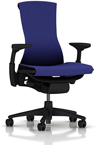 Herman Miller Embody Ergonomic Office Chair   Fully Adjustable Arms and Carpet Casters   Black Rhythm