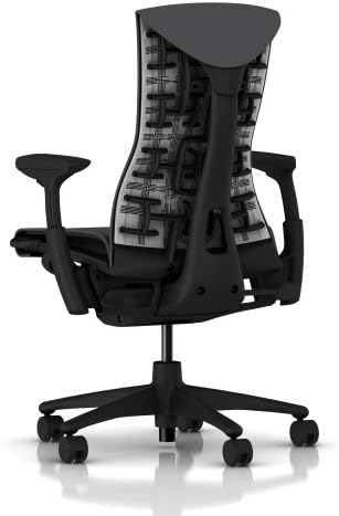 Herman Miller Embody Ergonomic Office Chair   Fully Adjustable Arms and Carpet Casters   Black Rhythm