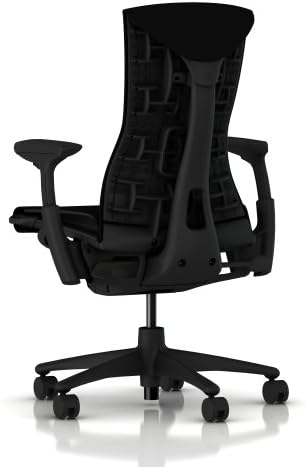 Herman Miller Embody Ergonomic Office Chair   Fully Adjustable Arms and Carpet Casters   Black Rhythm