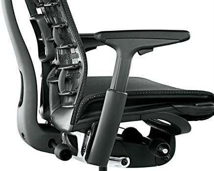 Herman Miller Embody Ergonomic Office Chair   Fully Adjustable Arms and Carpet Casters   Black Rhythm