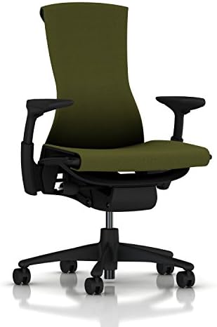 Herman Miller Embody Ergonomic Office Chair   Fully Adjustable Arms and Carpet Casters   Black Rhythm