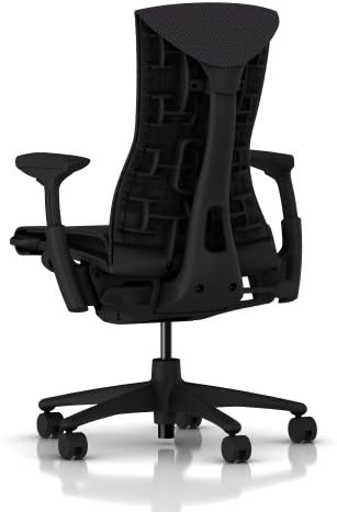 Herman Miller Embody Ergonomic Office Chair   Fully Adjustable Arms and Carpet Casters   Black Rhythm