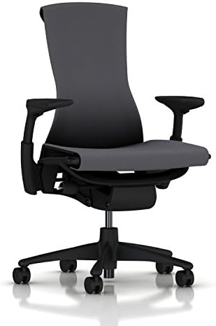 Herman Miller Embody Ergonomic Office Chair   Fully Adjustable Arms and Carpet Casters   Black Rhythm
