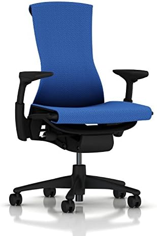 Herman Miller Embody Ergonomic Office Chair   Fully Adjustable Arms and Carpet Casters   Black Rhythm
