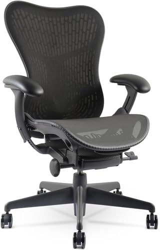 Herman Miller Mirra 2 Chair   Fully Adjustable Arm Seat Depth Tilt Tension Control Mesh Backrest Lumbar Support   Repackaged Home Office Desk Chair