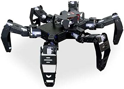 Hexapod Robot Kit for ESP32  STEM Walking Crawling Spider Robot  Supports Arduino C Programming  App RC  Video Transmission  18DOF Aluminum Alloy Frame Kit with Tutorial