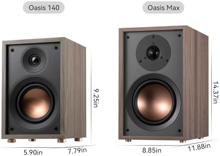 HiVi Swans Oasis Max Passive Bookshelf Speakers  2 Way HiFi Bookshelf Speakers for TV Desktop Stereo or Home Theater Surround Sound   Needs Amplifier or Receiver to Operate