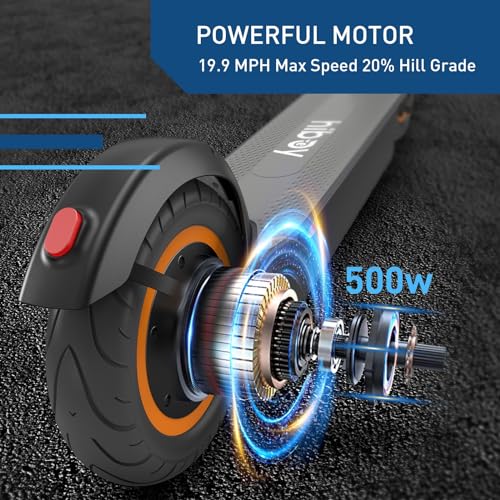 Hiboy S2 Pro/S2 MAX Electric Scooter 500W Motor 10 Solid Tires 25 40 4 Miles Range 19 Mph Folding Commuter Electric Scooter for Adults Optional Seat