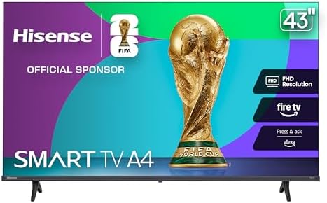 Hisense 32 Inch Class A4 Series HD Smart Fire TV  32A4HNF    Full Array LED  HDR10  DTS Virtual  X  Slim Bezel Design  Alexa Built in