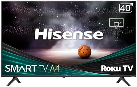 Hisense 40 Inch Class A4 Series FHD 1080p Smart Roku TV with Alexa Compatibility  40A4NR    Dolby Audio  Slim Bezel Design  Google Assistant
